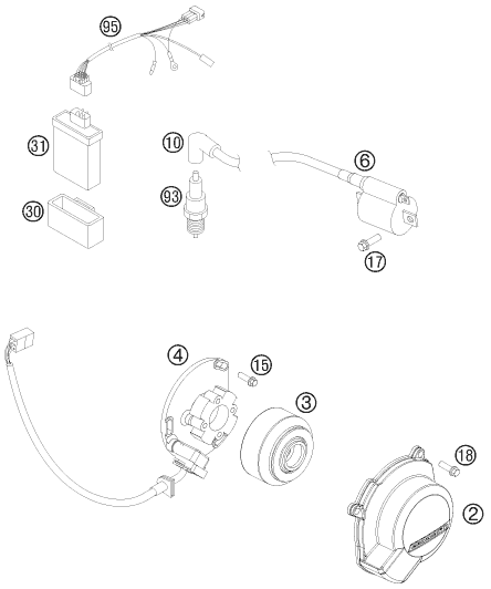 SYSTEME DE ALLUMAGE POUR 85 SX 1714 2013 EU