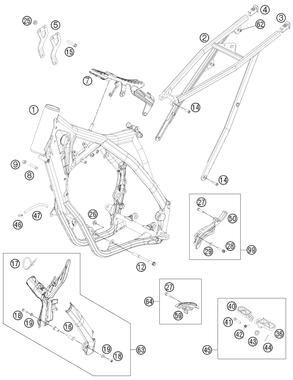 CADRE POUR 125 SX 2013 (EU)