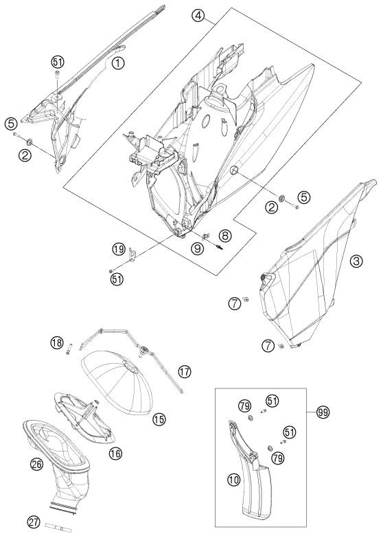 FILTRE A AIR POUR 125 SX 2013 (EU)