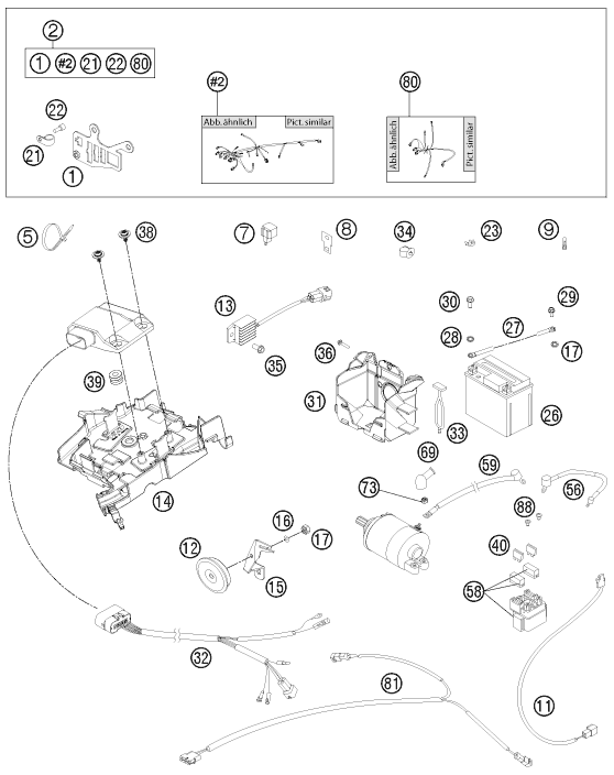 FAISCEAU DE CABLES POUR 200 EXC 2013 (EU)