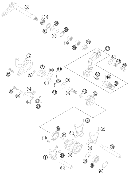 MECANISME DE SELECTION POUR 125 EXC 2014 (EU)