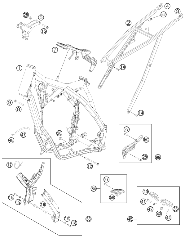 CADRE POUR 250 SX 2014 EU