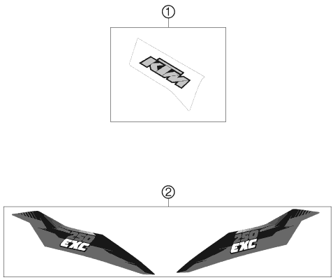 KIT DECO POUR 250 EXC 2013 EU