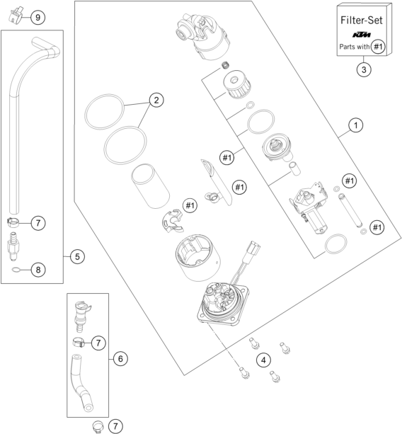 POMPE A ESSENCE POUR 1190 ADV. ABS GREY WES. 2013 (EU)