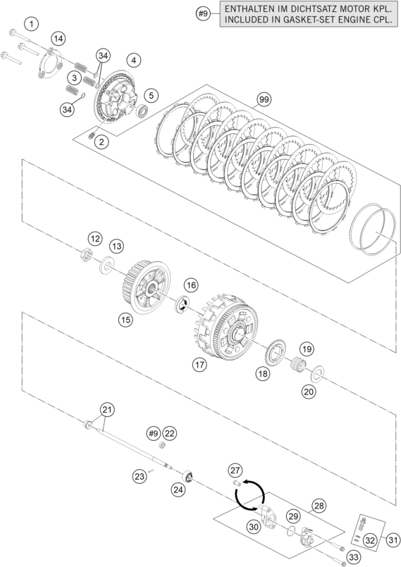 EMBRAYAGE POUR 1190 ADV ABS GREY WES 2013 EU