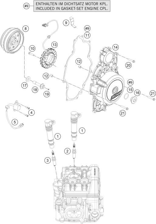 SYSTEME DE ALLUMAGE POUR 1190 ADV. ABS GREY WES. 2013 (EU)