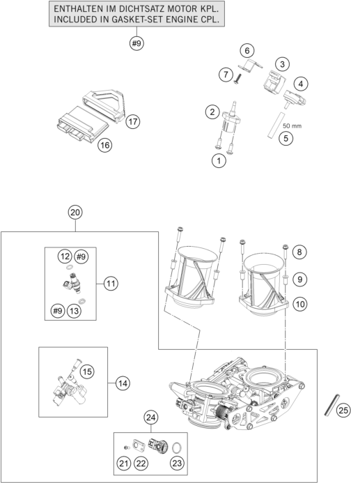 CORPS DU CLAPET DETRANGLEMENT POUR 1190 ADV ABS GREY WES 2013 EU