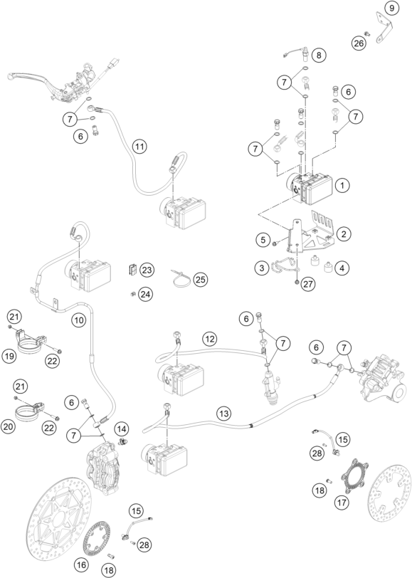 SYSTEME ANTIBLOCAGE POUR 690 DUKE R ABS 2013 (EU)