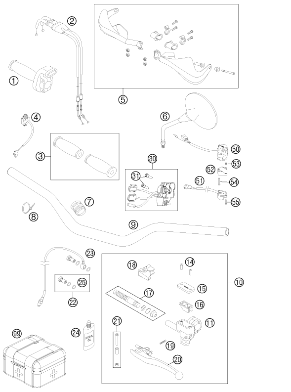 GUIDON ARMATURES POUR 450 RALLY FACTORY REPLICA 2014 (EU)