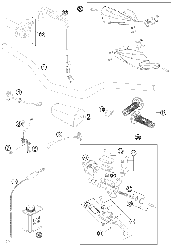 GUIDON ARMATURES POUR 450 SMR 2013 (EU)