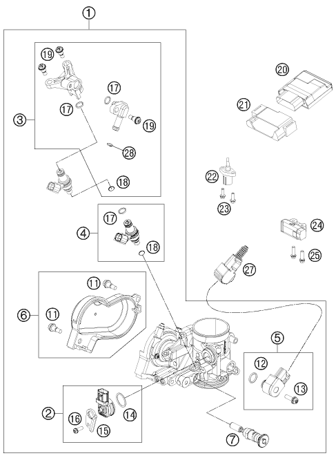 CORPS DU CLAPET DETRANGLEMENT POUR 350 EXC-F 2013 (EU)