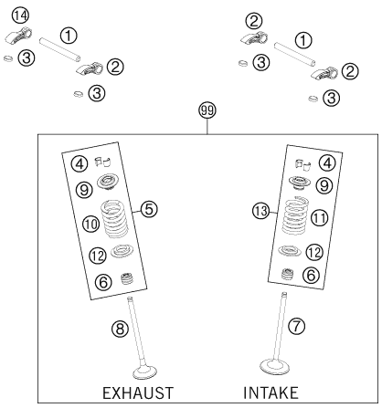 MECANISME DE COMMANDE POUR 250 SX-F 2013 (EU)