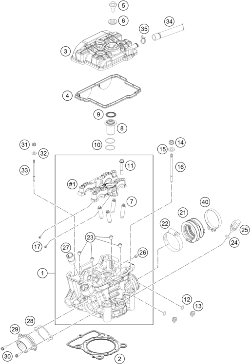 CULASSE POUR 250 EXC-F 2014 (EU)