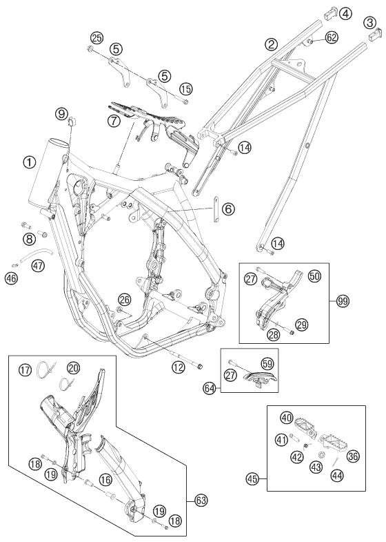 CADRE POUR 250 SX-F 2013 (EU)