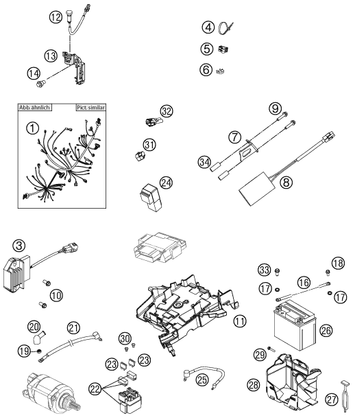 FAISCEAU DE CABLES POUR 250 SX-F 2013 (EU)