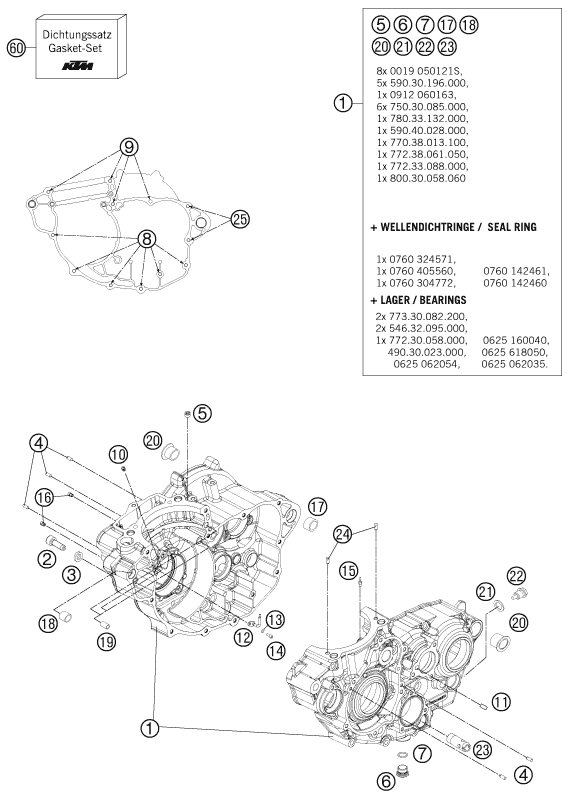 CARTER MOTEUR POUR 350 SX-F 2013 (EU)