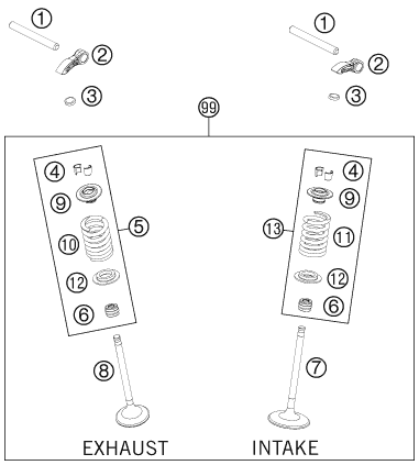 MECANISME DE COMMANDE POUR 350 SX-F 2013 (EU)