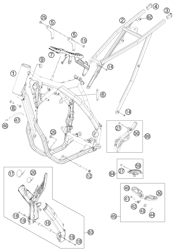 CADRE POUR 450 SX-F 2013 (EU)