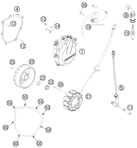 SYSTEME DE ALLUMAGE POUR 450 SX F 2015 EU