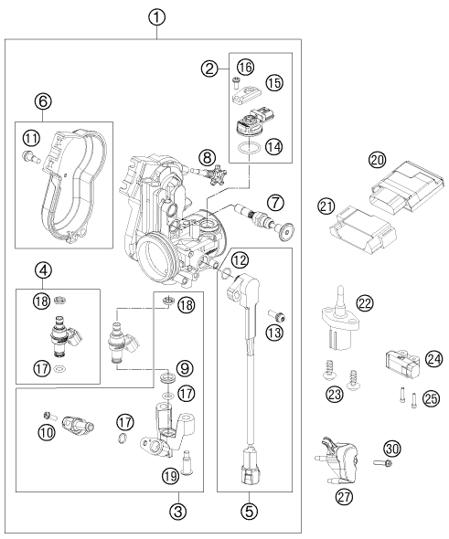 CORPS DU CLAPET D ETRANGLEMENT POUR 250 SX-F 2013 (EU)