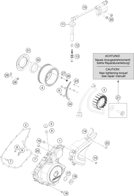 SYSTEME DE ALLUMAGE POUR 390 DUKE WHITE ABS 2013 (EU)