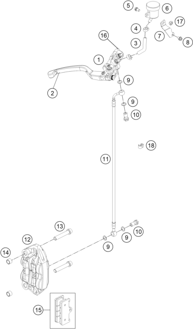 ETRIER DE FREIN AVANT POUR RC 250 R 2013 EU