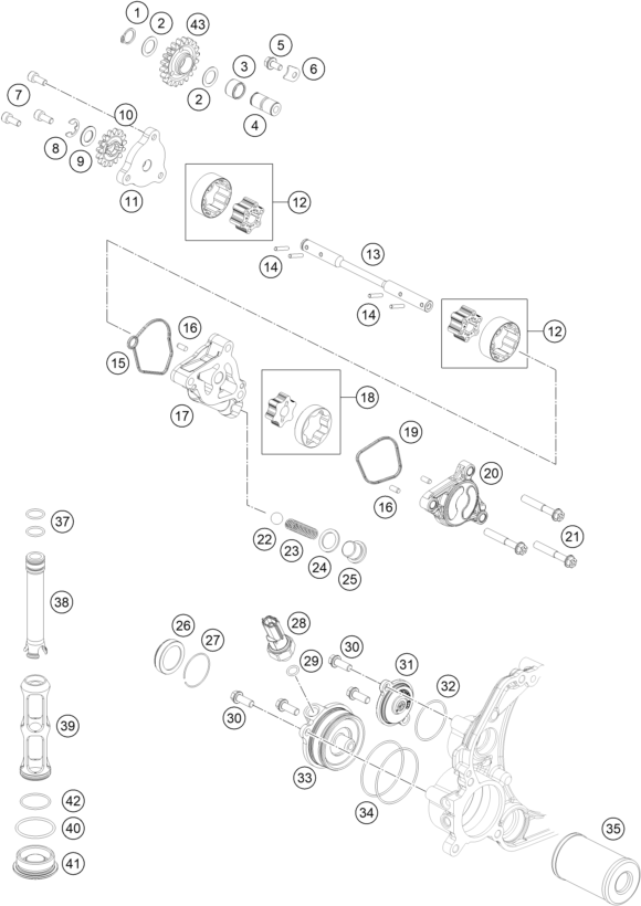 SYSTEME DE LUBRIFICATION POUR RC 250 R 2014 EU