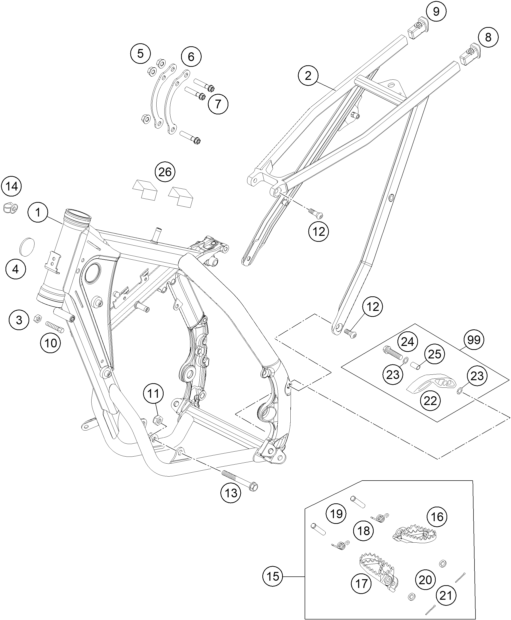 CADRE POUR 85 SX 17/14 2014 (EU)