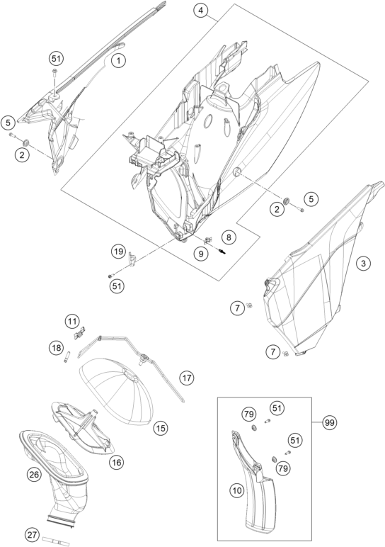 FILTRE A AIR POUR 125 SX 2014 EU