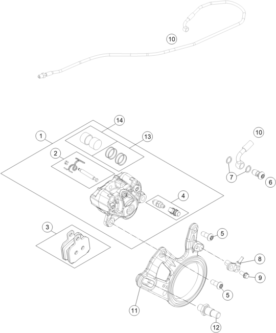 ETRIER DE FREIN ARRIERE POUR 1290 SUPERDUKE R BLACK ABS 14 EU