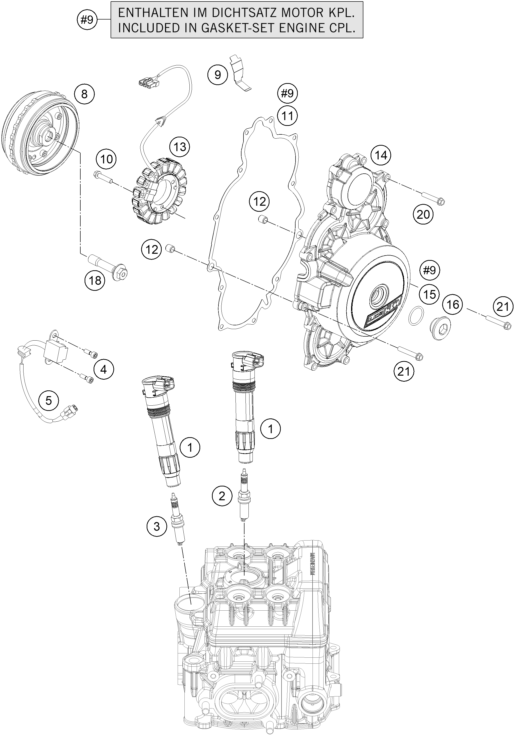 SYSTEME DE ALLUMAGE POUR 1290 SUPERDUKE R BLACK ABS 15 EU