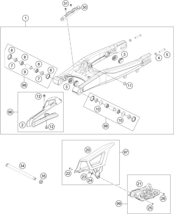 BRAS OSCILLANT POUR FREERIDE E XC 2020 EU