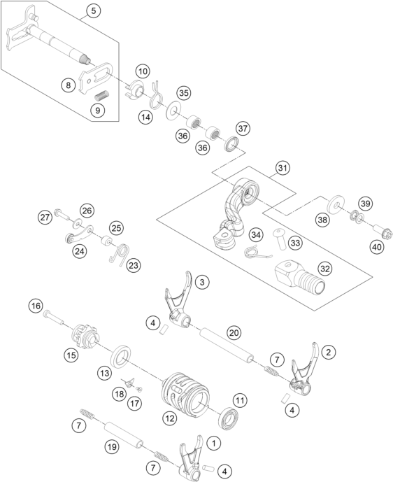 MECANISME DE SELECTION POUR FREERIDE 350 2015 (EU)