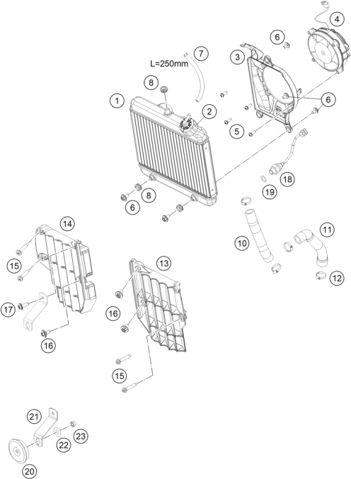 SYSTEME DE REFROIDISSEMENT POUR FREERIDE 350 2014 (EU)