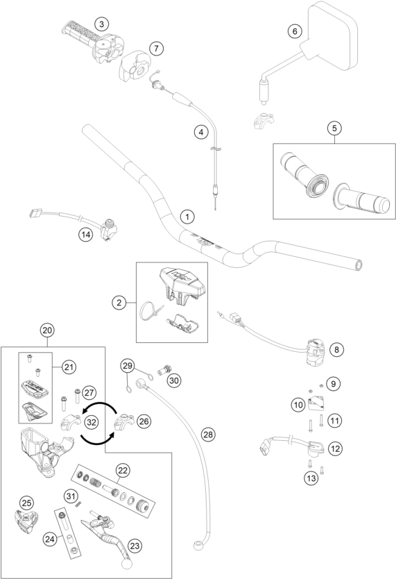 GUIDON ARMATURES POUR FREERIDE 250 R 2014 (EU)