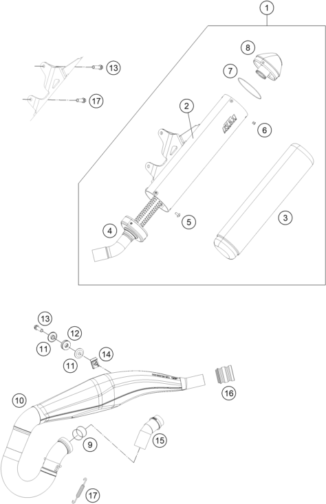 SYSTEME DECHAPPEMENT POUR FREERIDE 250 R 2014 (EU)