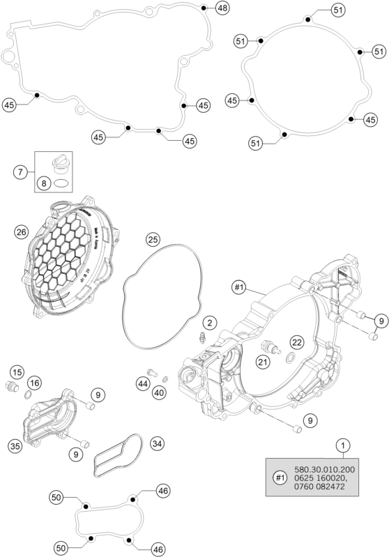 COUVERCLE DEMBRAYAGE POUR FREERIDE 250 R 2014 (EU)