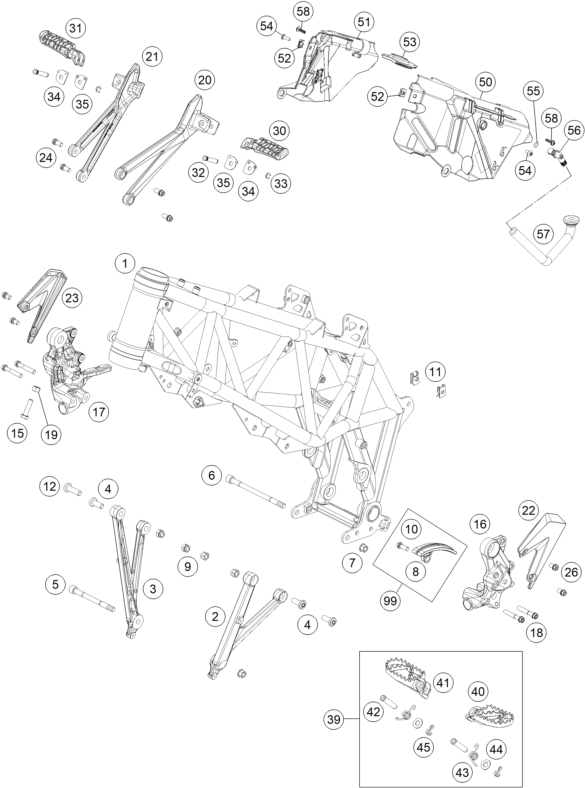 CADRE POUR 690 ENDURO R ABS 2014 EU