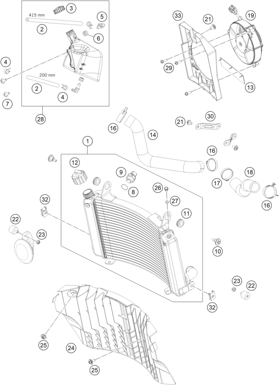 SYSTEME DE REFROIDISSEMENT POUR 690 ENDURO R ABS 2015 EU