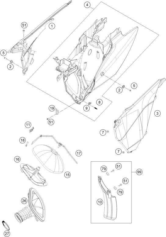 FILTRE A AIR POUR 250 SX F 2015 EU