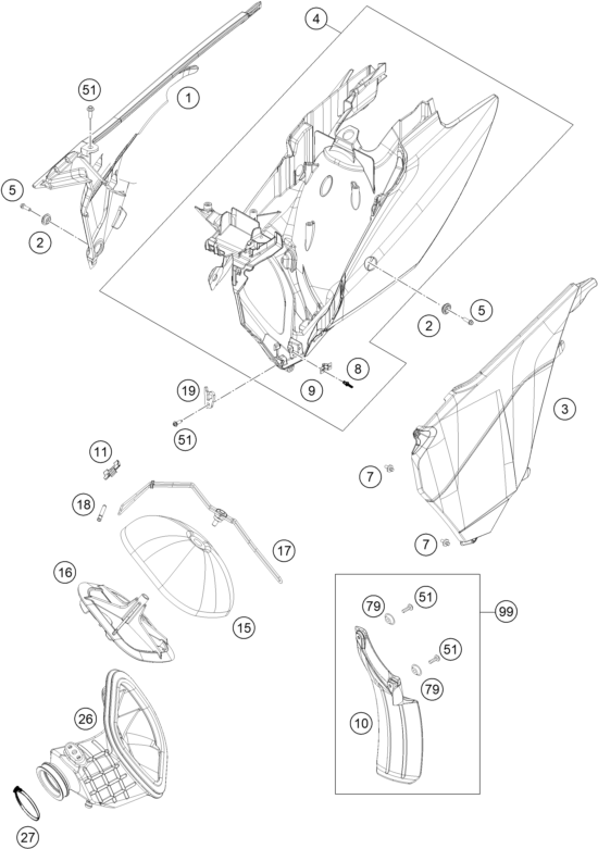FILTRE A AIR POUR 450 SX F 2015 EU