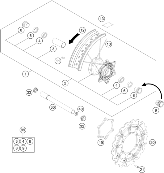 ROUE AVANT POUR 450 SMR 2014 (EU)