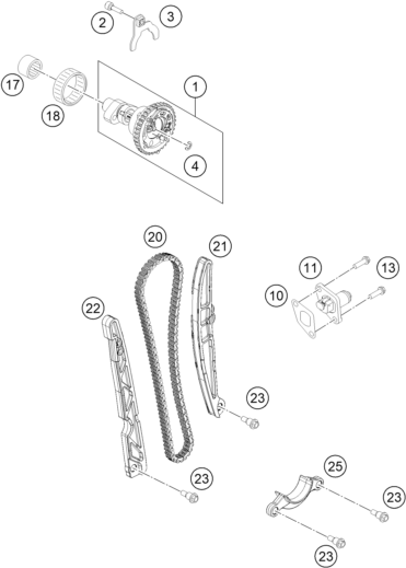 COMMANDE DE DISTRIBUTION POUR 450 RALLY FACTORY REPLICA 2015 (EU)