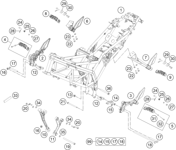 CADRE POUR 200 DUKE OR. W/O ABS B.D. 15 (EU)