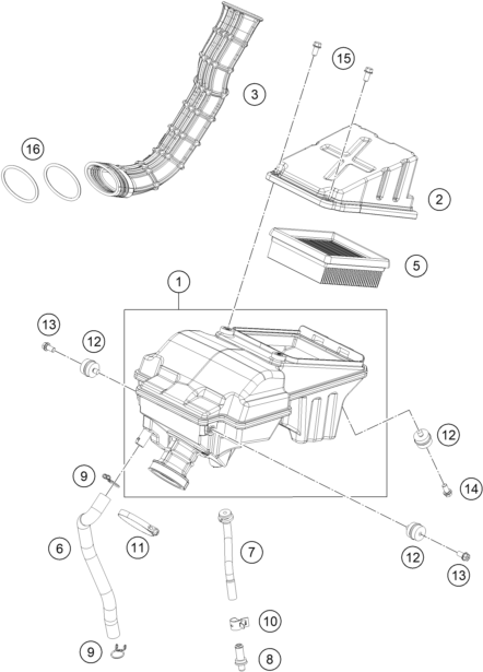 FILTRE A AIR POUR RC 200 BL. W/O ABS B.D. 15 (EU)