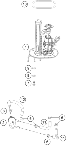 POMPE A ESSENCE POUR RC 125 BLACK / ABS 2014 (EU)