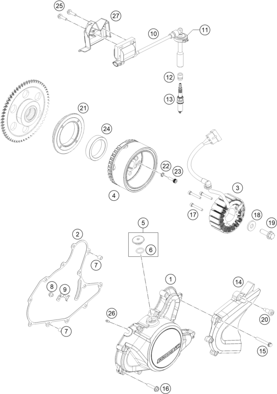 SYSTEME DE ALLUMAGE POUR RC 125 BLACK / ABS 2014 (EU)