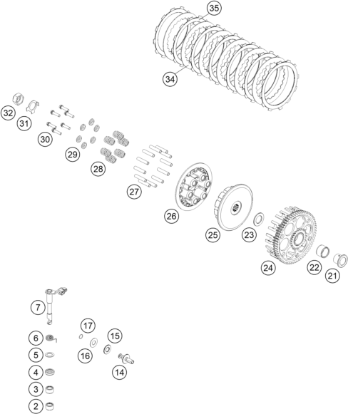 EMBRAYAGE POUR RC 250 R 2014 EU