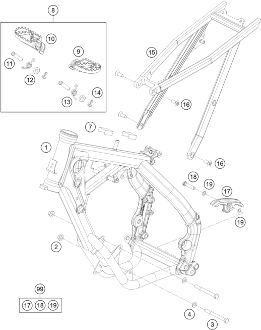 CADRE POUR 65 SX 2015 EU