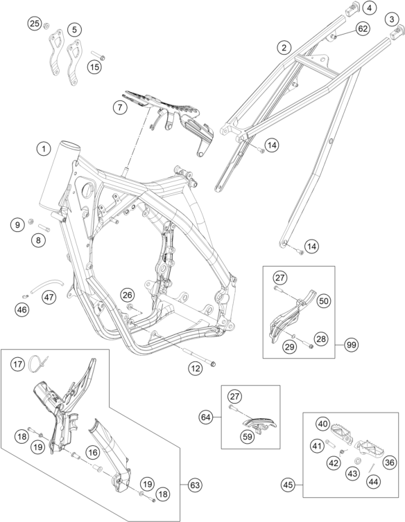 CADRE POUR 125 SX 2015 (EU)